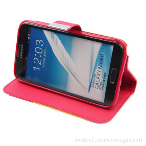 Wallet Case for Samsung Galaxy Note 2, PU Leather